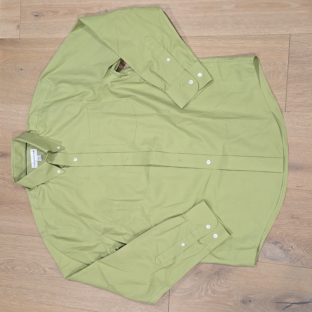 Cutter & Buck Men's Medium Green Dress Shirt